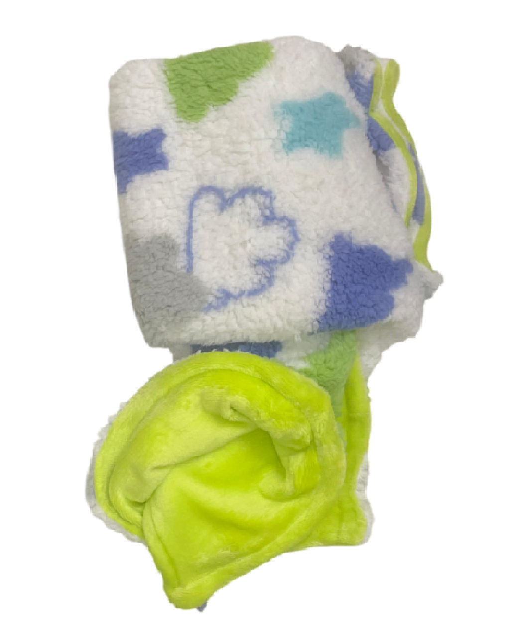 Green Sherpa Turtle Giftset – Toy and Blanket Set Blanket Size 75cm x 100cm