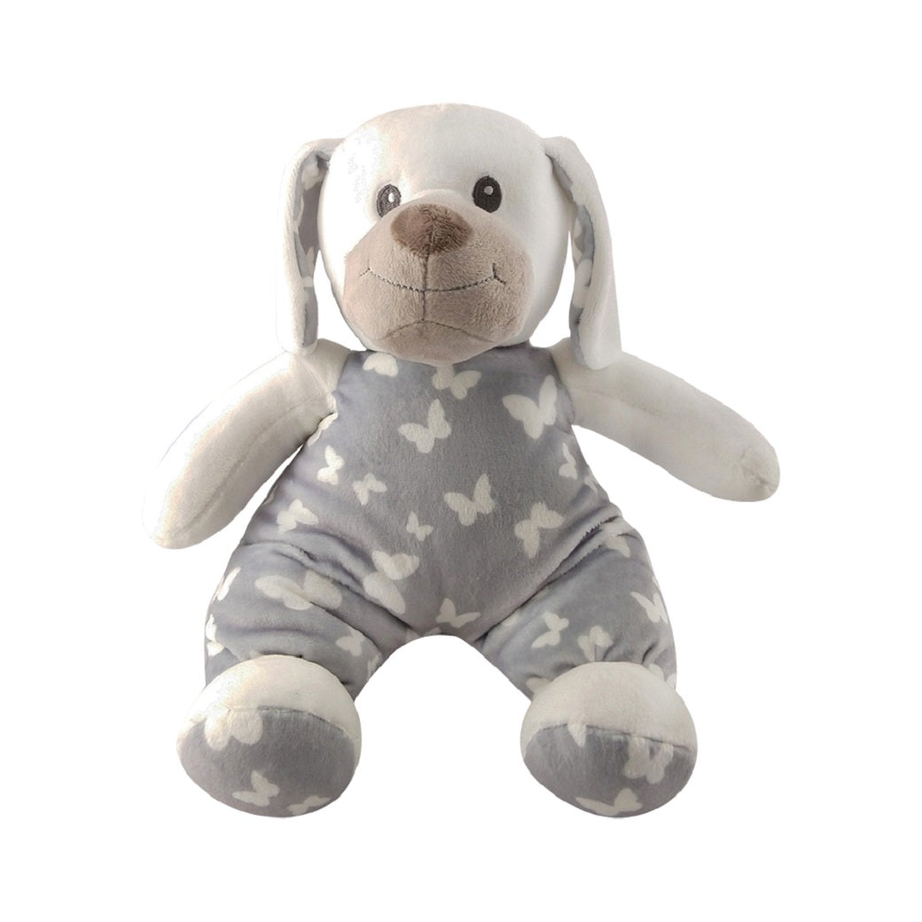 Grey Sleepy Dog Toy Blanket – Toy and Blanket Set 75cm x 100cm